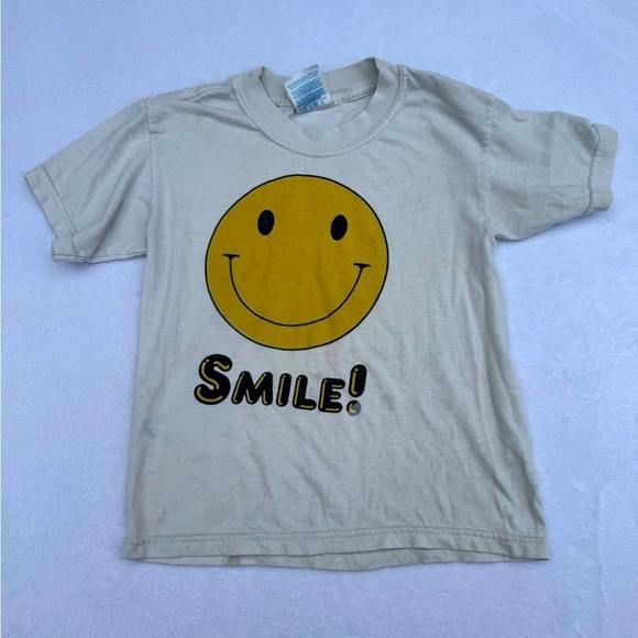 ultra blend Other - Kids vintage t shirt smile happy face smiley yellow size small 6 8 white